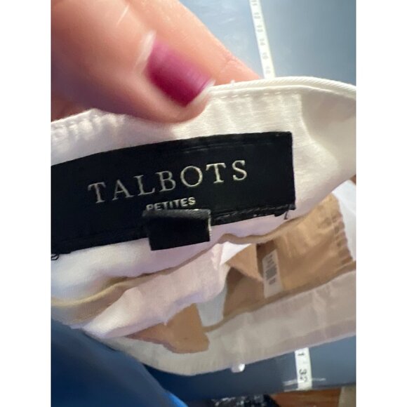 Talbots Womens White Cotton Spandex Blend Shorts 14P Stretch Vacation - Picture 8 of 11